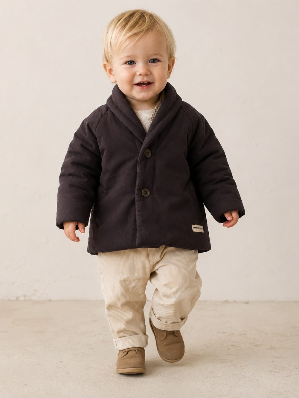ZARA Baby Essentials Padded Blazer Jacket Navy 12-18M Size 86